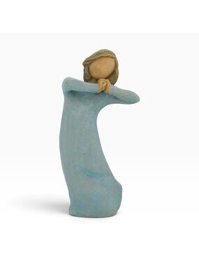 Willow Tree "Journey” Hand-Painted Figurine In Blue Dress By Susan Lordi